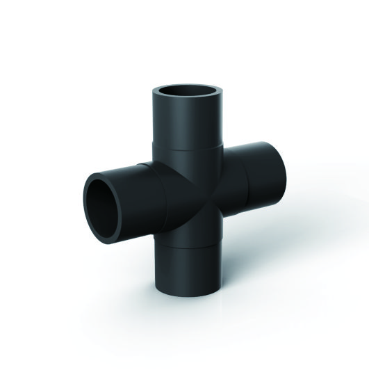 PE hot melting socket/ straight four-port joint